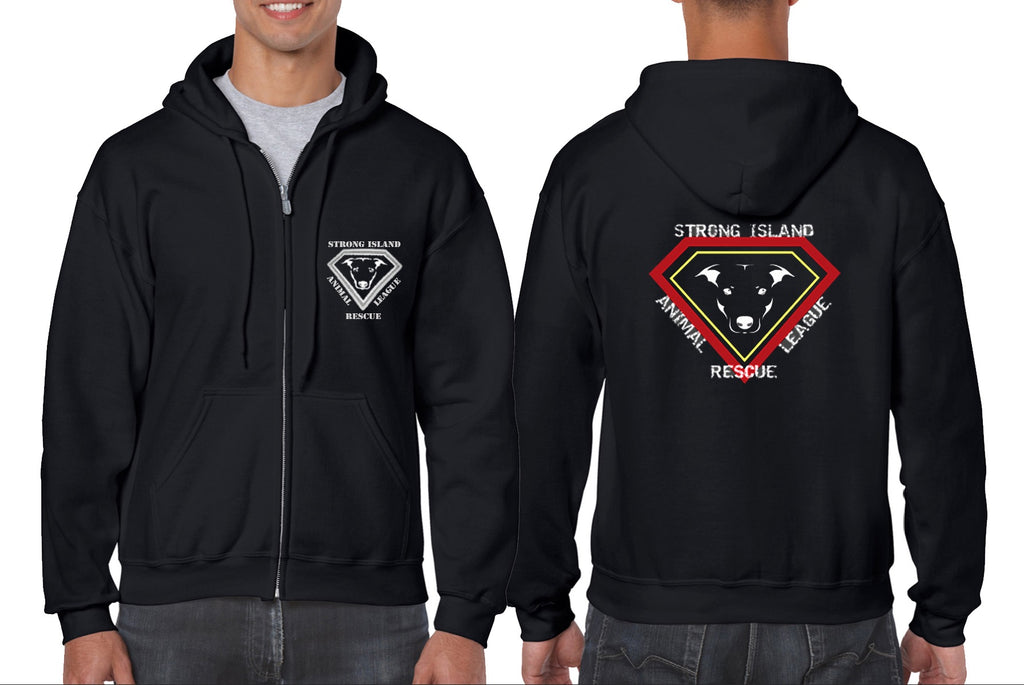 Zip Up Hoodie: Black