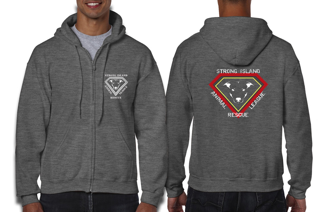 Zip Up Hoodie: Heather Gray